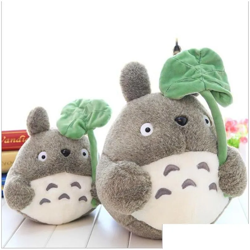 big size 20cm/30cm cute my neighbor totoro plush toy lovely anime lotus leaf totoros stuffed toys gifts la449