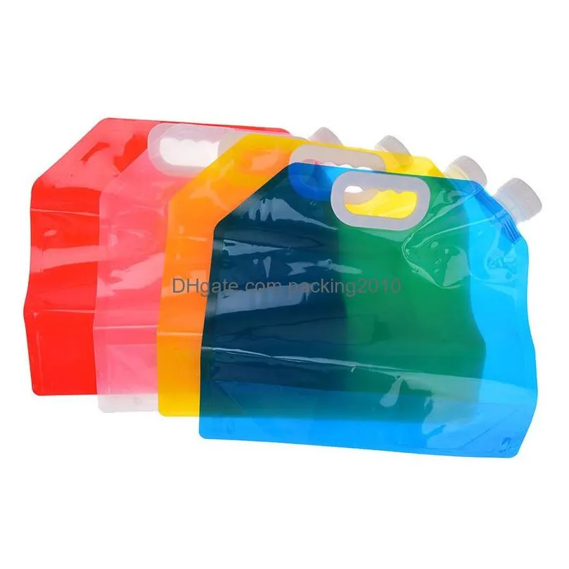 5l outdoor folding water bag collapsible drinking water bag for outdoor activities camping hiking picnic bbq