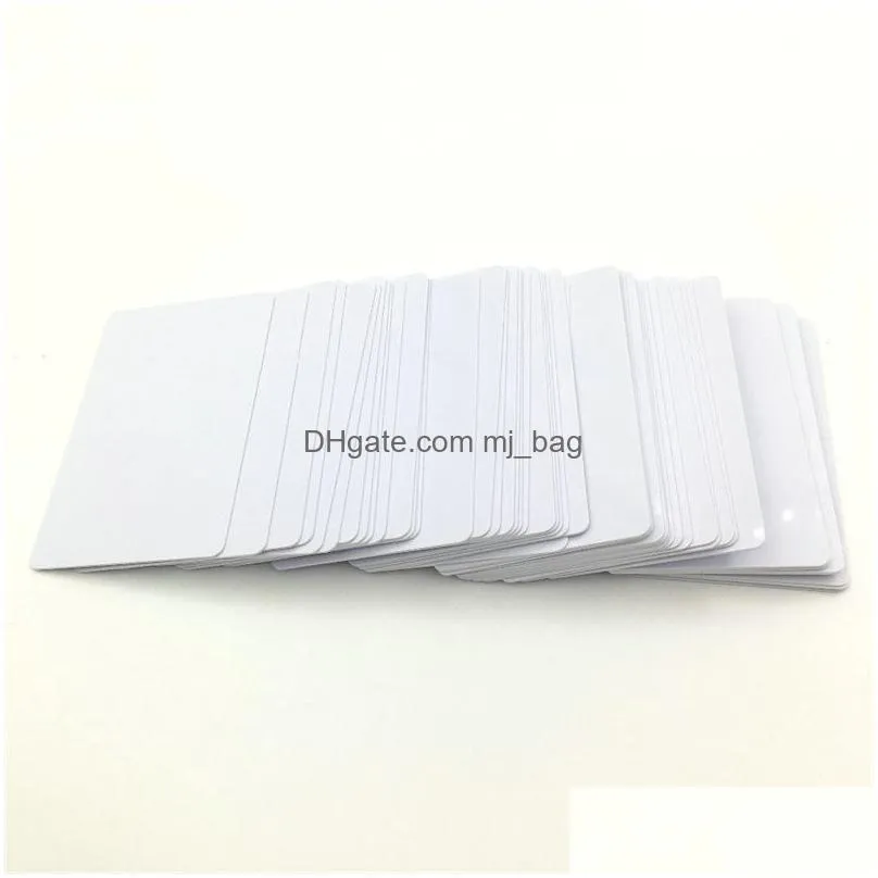 printable blank sublimation pvc card plastic white id business card for promotion gift name cards party desk number tag