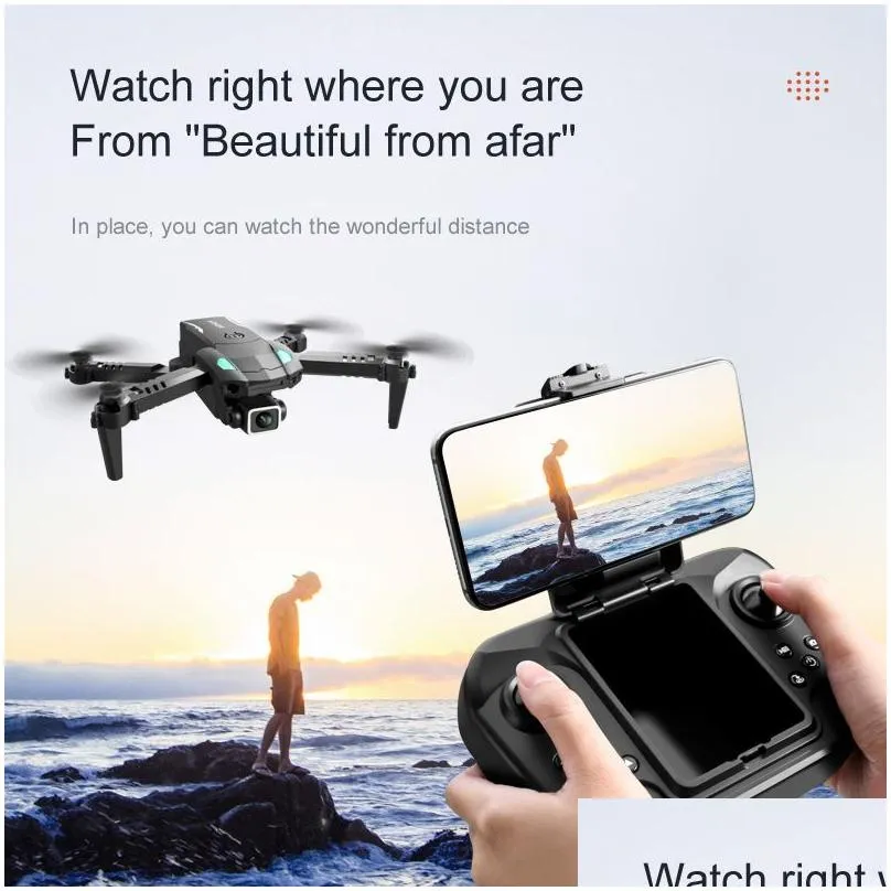 intelligent uav s128 mini drone 4k hd camera air pressure fixed height professional threesided obstacle avoidance foldable quadcopter toys