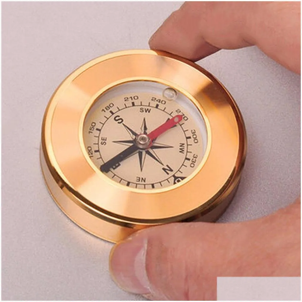 nh traditional compass copper metal shell direction guide antique camping hiking round