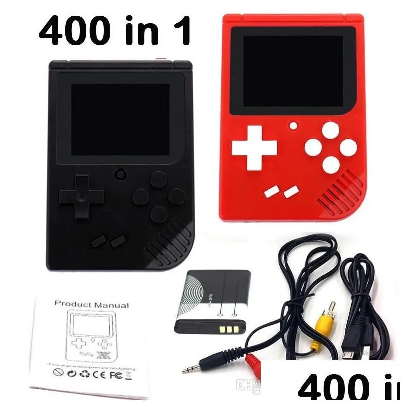 mini doubles handheld portable game players retro video console can store 400 games 8 bit colorful lcd