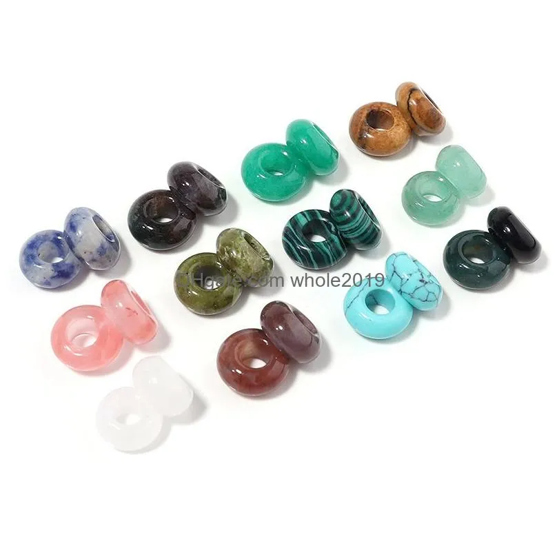 10mm loose beads stone 4mm hole natural rose quartz turquoise stone naked stones diy jewelry acc