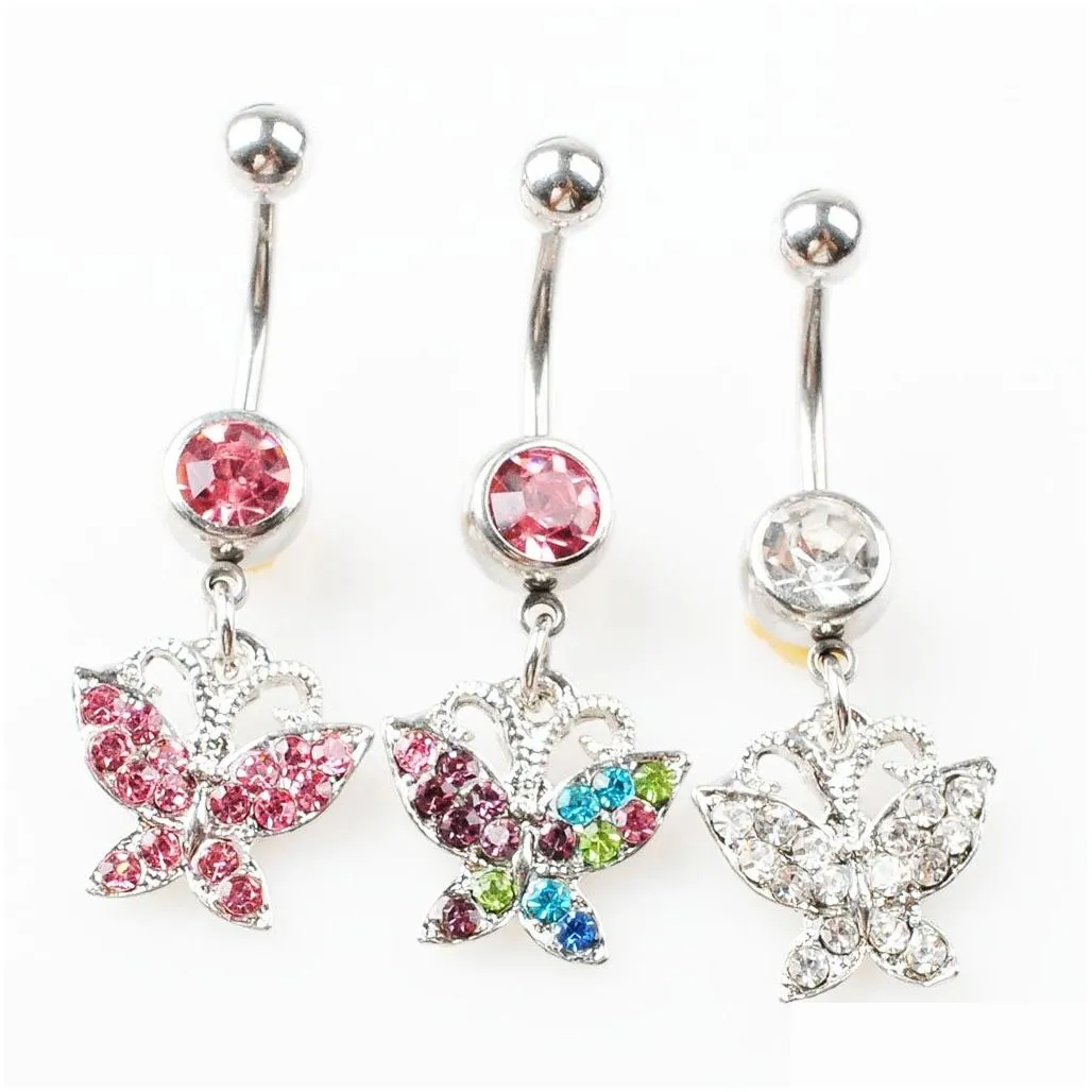 d0617 heart zircon belly navel ring clear 8mm shape 14 ga 10mm length