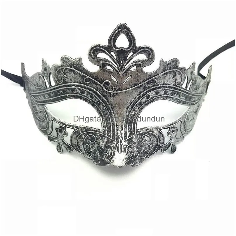 retro greco roman mens mask for mardi gras gladiator masquerade vintage golden/silver mask silver carnival halloween half face masks