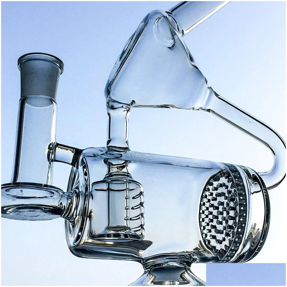 hookahs unique glass bong clear water pipe recycler dab rig comb and inline perc oil rigs 14.5mm joint bongs water pipes percolator