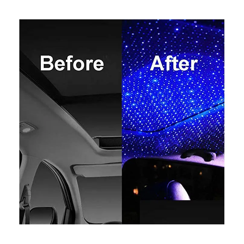 car roof projection light usb portable star night lights adjustable led galaxy atmosphere lighting interior projector lamp for ceiling bedroom