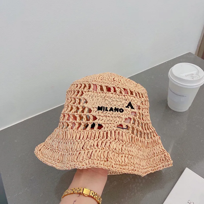 Luxury designer bucket hat straw hat high quality letter printing European American style travel sun cap Fashion and Leisure