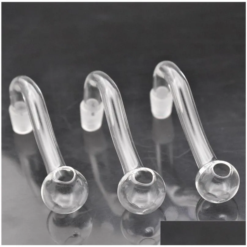  quality glass oil burner pipe 10mm 14mm 18mm male female pyrex clear oil burner curve water pipe for smoking water bongs est