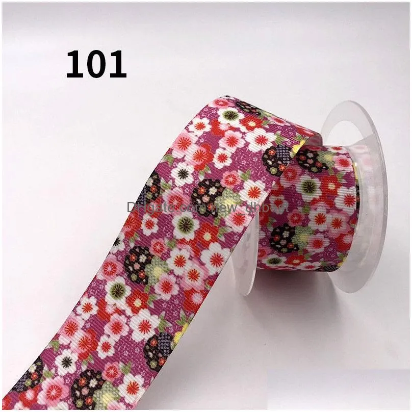 50 yards/roll grosgrain ribbons handmade diy hair bow material birthday wedding party hair decoration 20 patterns