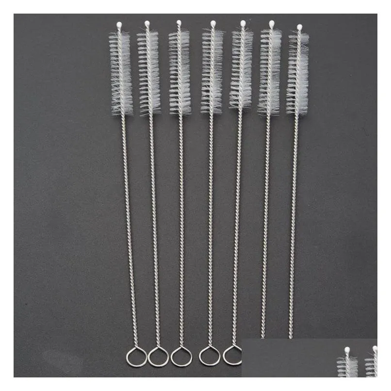 200x50x10mm stainless steel wire straw cleaner cleaning brush straws cleaning brush bottle brush epacket 