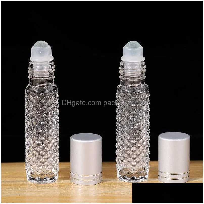 10ml non-slip essential oil roller bottles empty glass roll on essential oil perfume bottle essence travel container