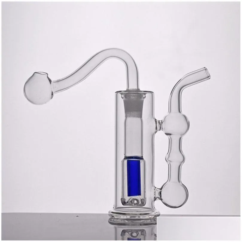  desgin glass oil burner bong water pipes with 10mm male glass oil burner pipe silicone tube for smoking portable for travel