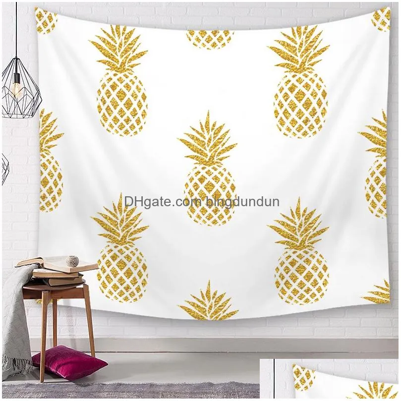 pineapple series wall tapestries digital printed pineapple beach towels bath towel home decor tablecloth outdoor pads 150x130cm