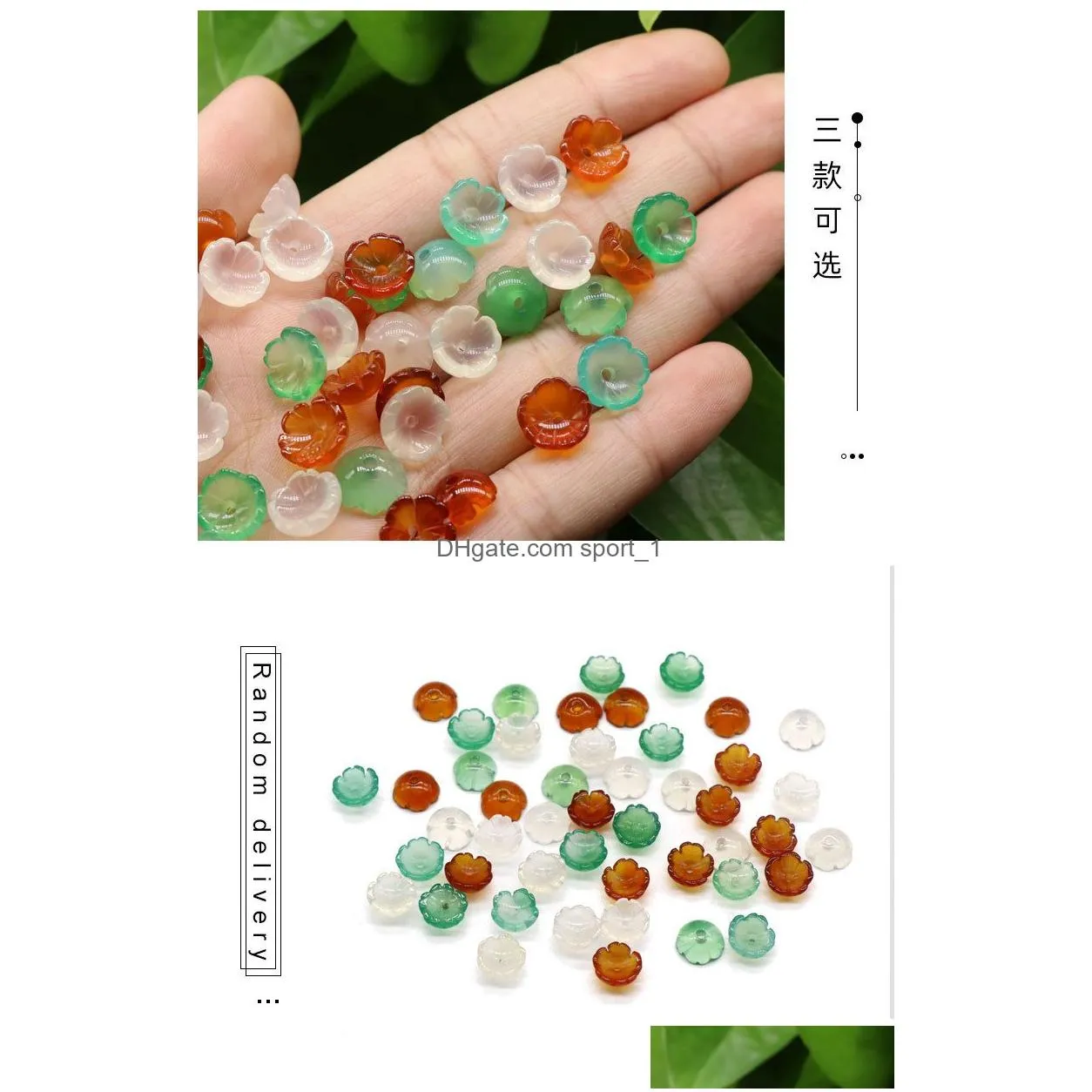 about 9mm carved flower agate loose beads stone naked stones diy hairpin jewelry acc