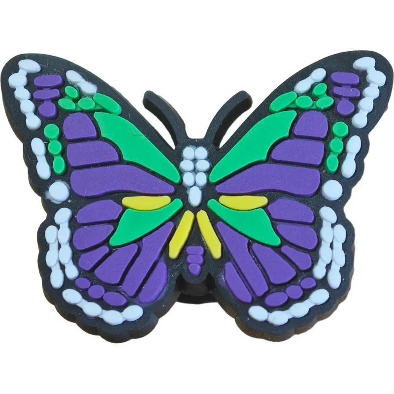 pattern shoe charm for croc jibbitz bubble slides sandals pvc shoe decorations accessories for christmas birthday gift party favors colorful butterfly charms for 