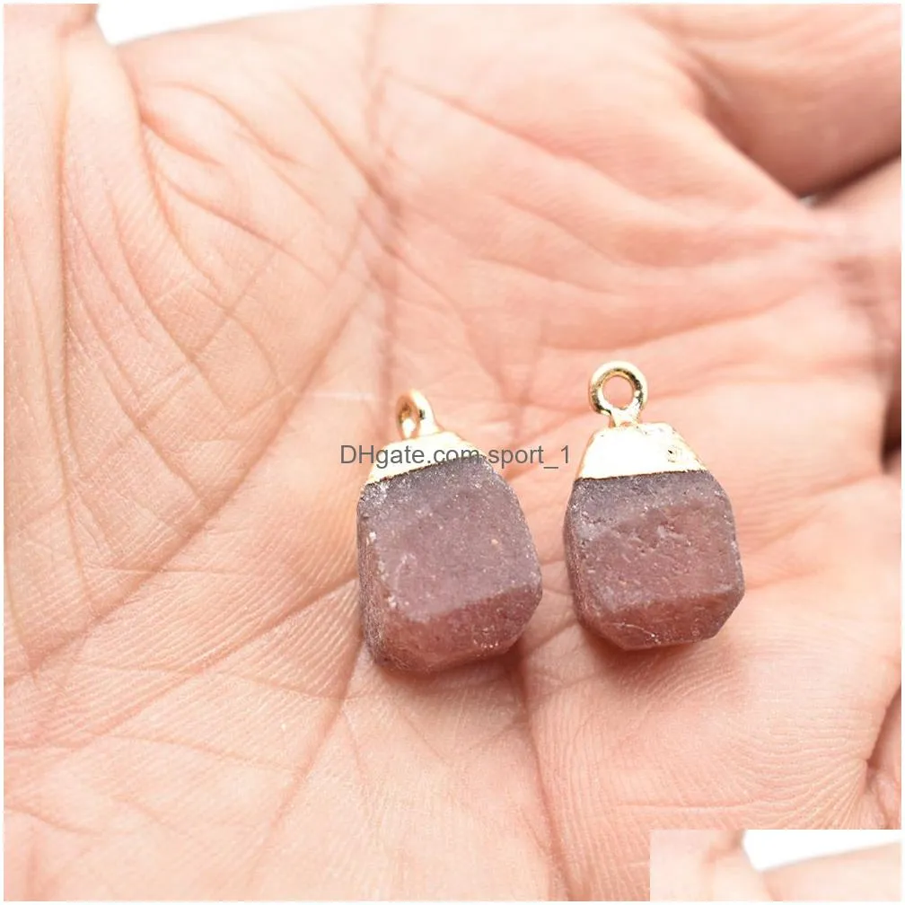 natural stone crystal pendant charm for jewelry making supplies diy fine necklace earrings accessories