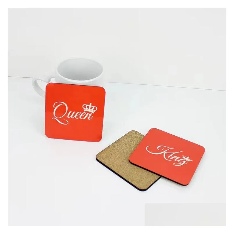 wholesale sublimation coaster wooden blank table mats mdf heat insulation thermal transfer cup pads diy coaster 001