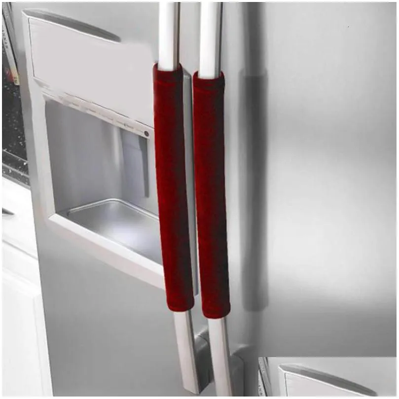 other table decoration accessories 2pcs refrigerator door handle cover kitchen appliance decor handles antiskid protector oven keep off fingerprin