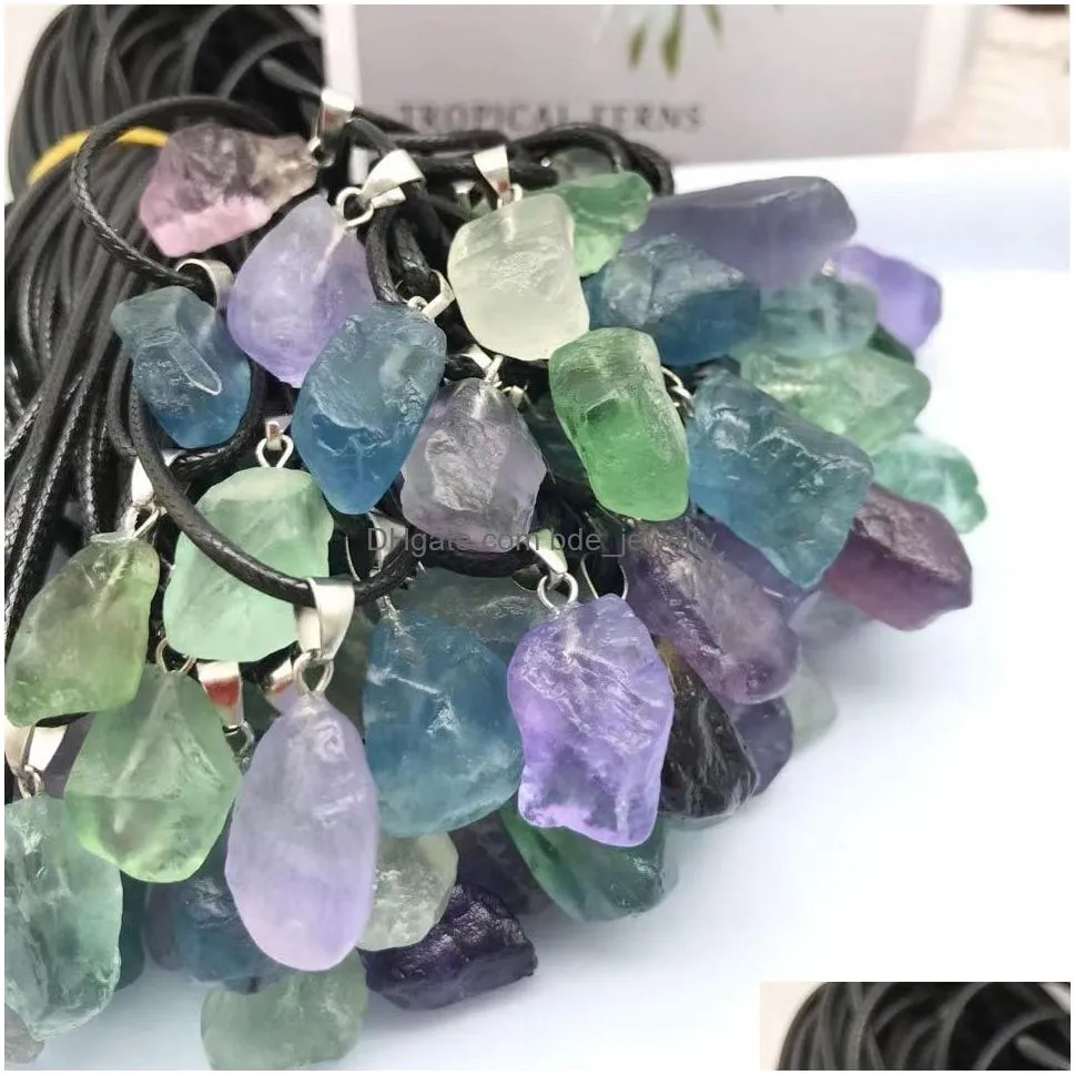 bulk natural yellow white crystal stone fluorite charms amethyst irregular shape pendants for necklace earrings jewelry making