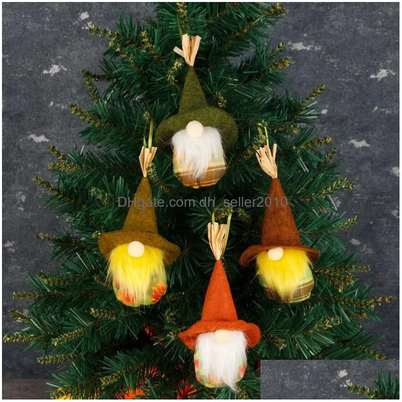 christmas tree decorations harvest festival faceless old man white beard home decor thanksgiving rudolph elf doll pendant childrens