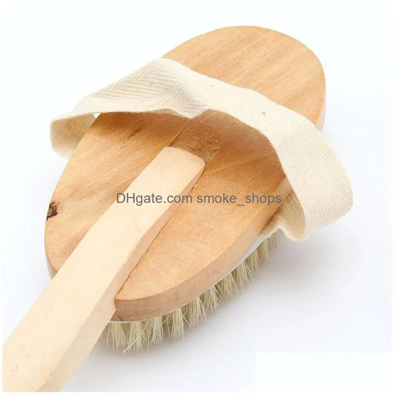 long handle body brushes for shower bath wooden boar bristles shower brush back brush shower skin brush