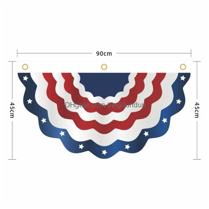 usa patriotic pleated fan flag stars and stripes flag bunting for memorial day the 4th of july home yard decoration