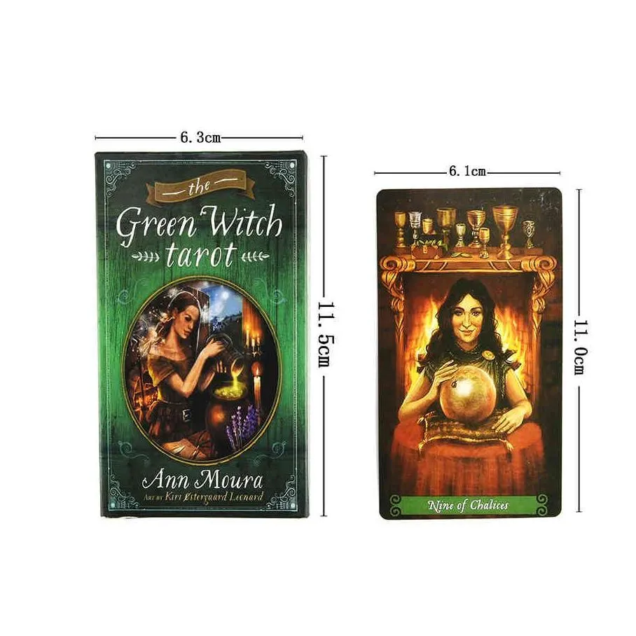 the green witch tarot 78 cards deck witchcraft series 8 moura esoteric llewellyn stock aeclectic crisp divination