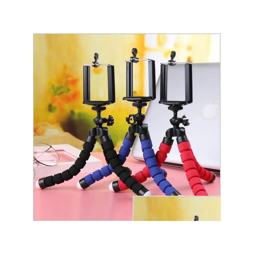 mini flexible camera phone holder flexible octopus tripod bracket stand holder mount monopod styling accessories