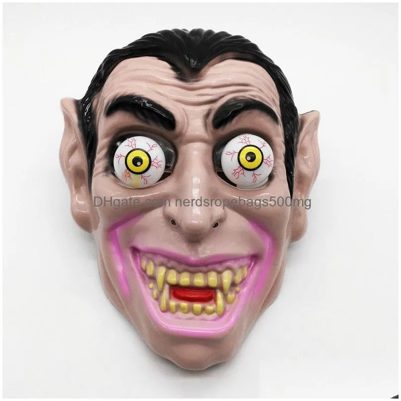 halloween horror mask led light vampire eye mask horror vampire flashing light bursting eye mask cosplay costume masquerade full face