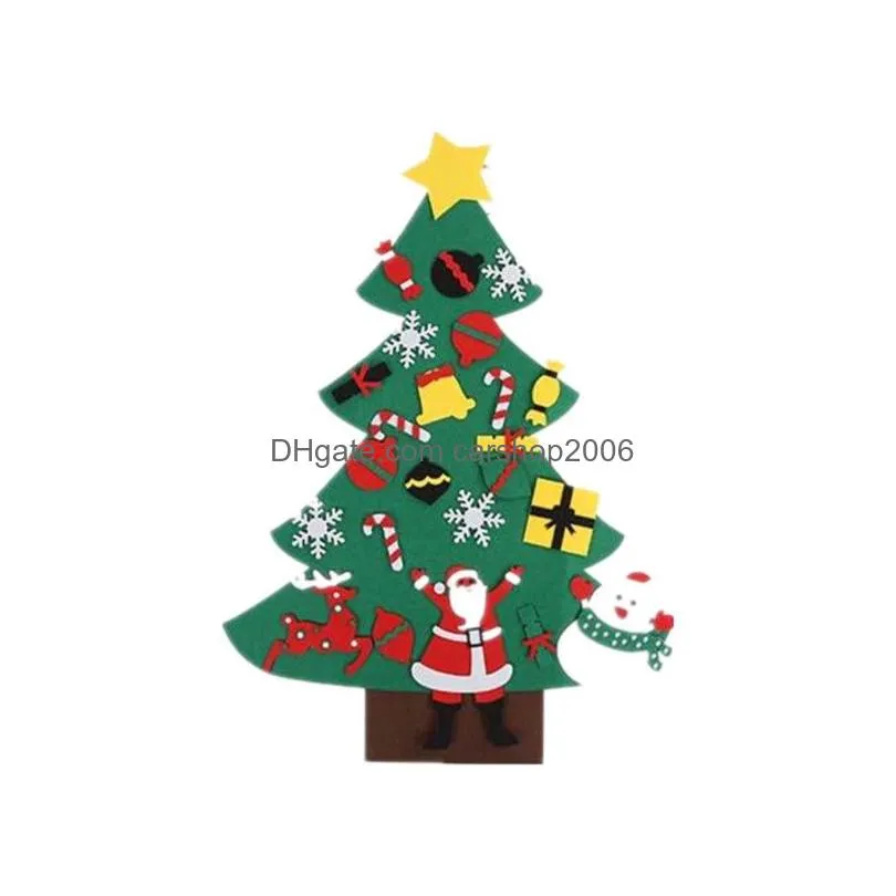 felt christmas tree diy felt handwork christmas tree kids toys gift artificial christmas tree wall decoration baby educational gift