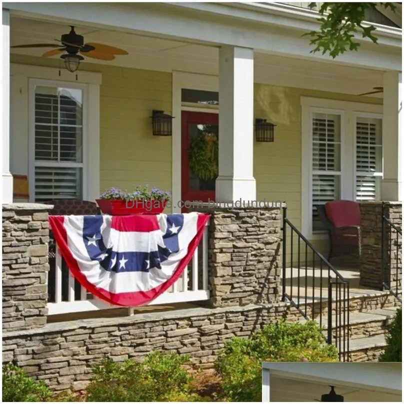usa patriotic pleated fan flag stars and stripes flag bunting for memorial day the 4th of july home yard decoration