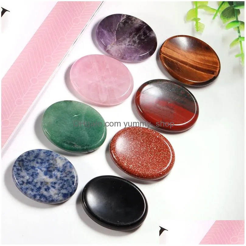 worry stone thumb gemstone natural rose quartz healing crystal therapy reiki treatment spiritual minerals massage palm gem