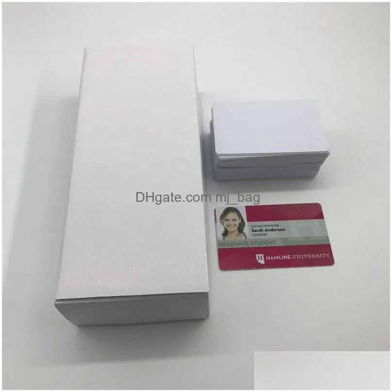 printable blank sublimation pvc card plastic white id business card for promotion gift name cards party desk number tag