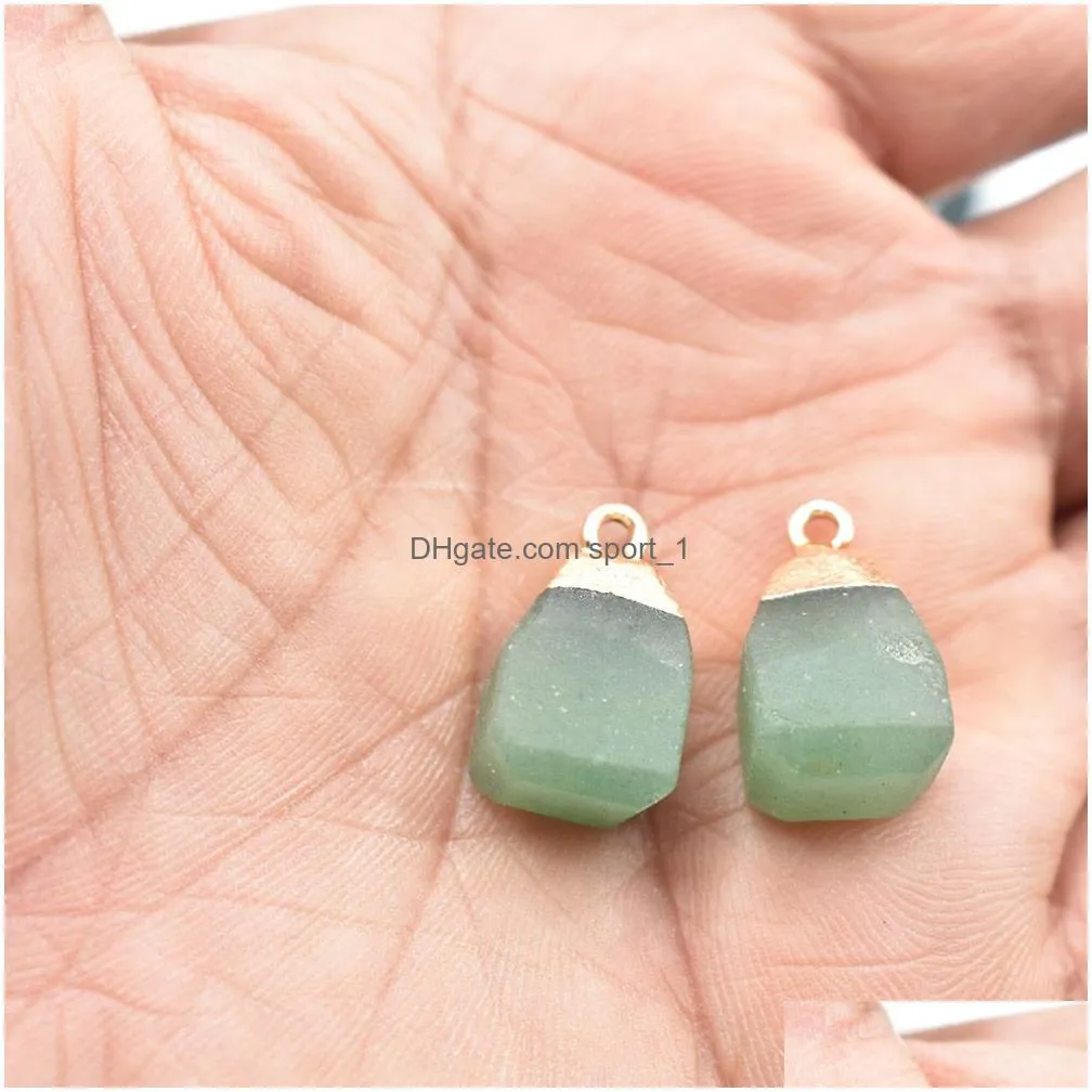 natural stone crystal pendant charm for jewelry making supplies diy fine necklace earrings accessories