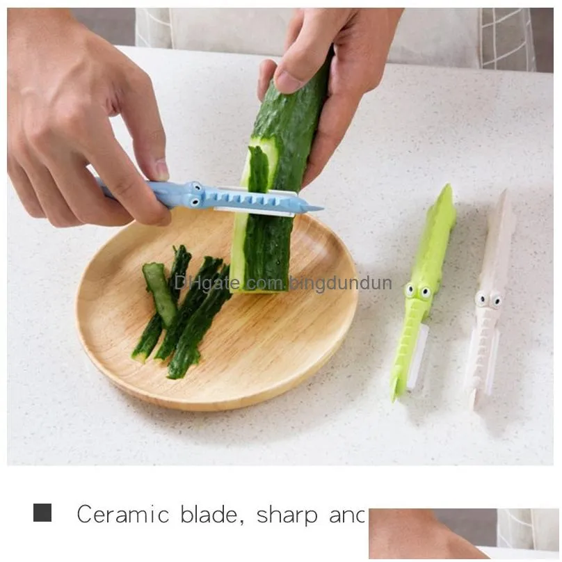 crocodile ceramic peeler cartoon crocodile scraping scales tools crocodile fruit peeling knife potato  vegetable tool