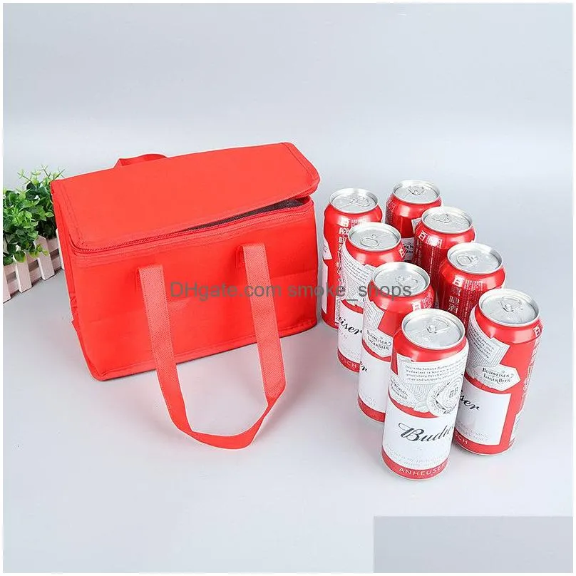 nonwoven can cooler bag portable ice pack food packing container dry ice insulated cooler bags thermal lunch delivery bags