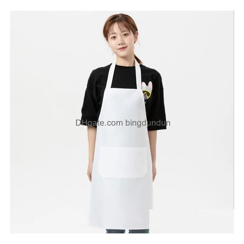 multi-color apron solid color big pocket family cook cooking home baking cleaning tools bib art