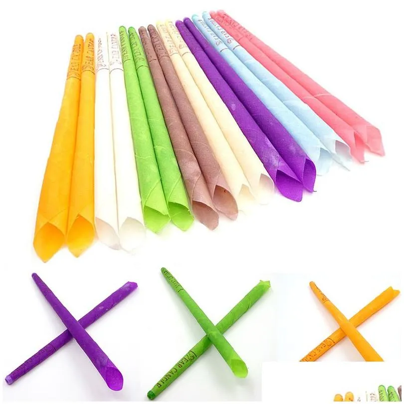 100pcs ear treatment healthy care ear candles  cleaner indiana therapy fragrance candling