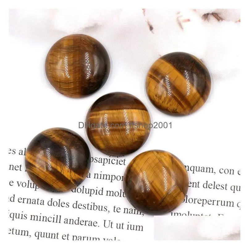 20mm mini round natural stone carving cabochon crystal polishing gem healing jewelry diy acc