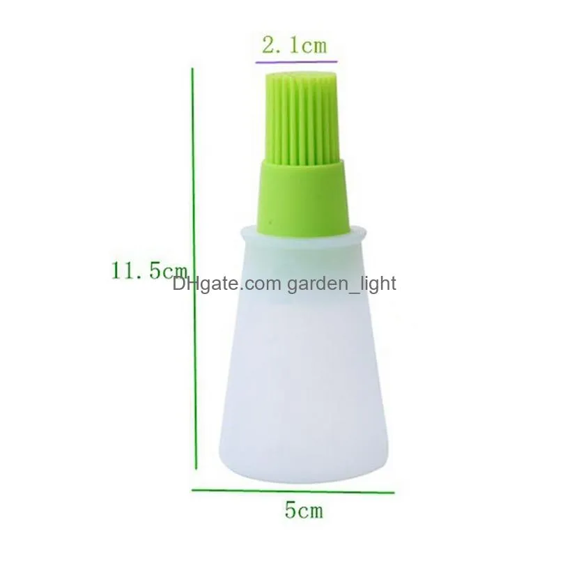 creative silicone barbecue oil bottle brush heat resisting silicone bbq cleaning basting oil brush useful and convenient 