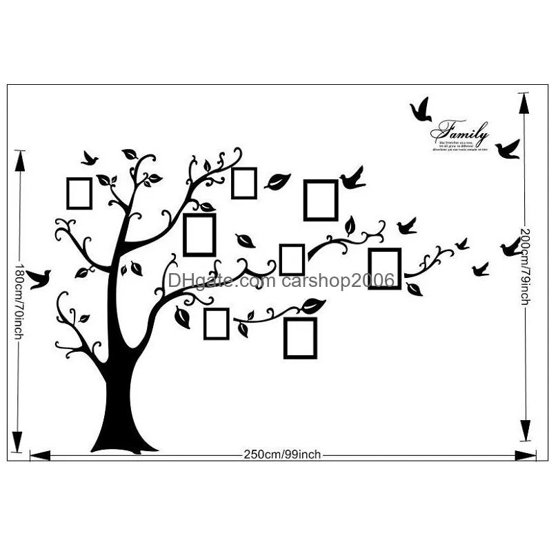 family p o frames tree wall stickers home decoration wall decals modern art murals for living room frame memory tree wall stickers