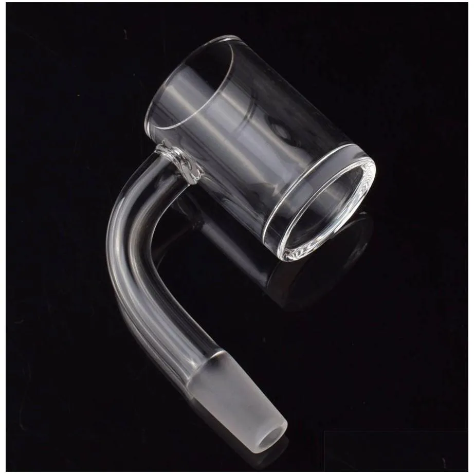 usa glass hookahs 25mm od flat top quartz banger 5mm clear bottom 10mm 14mm 18mm male female quartz nail for glass rigs