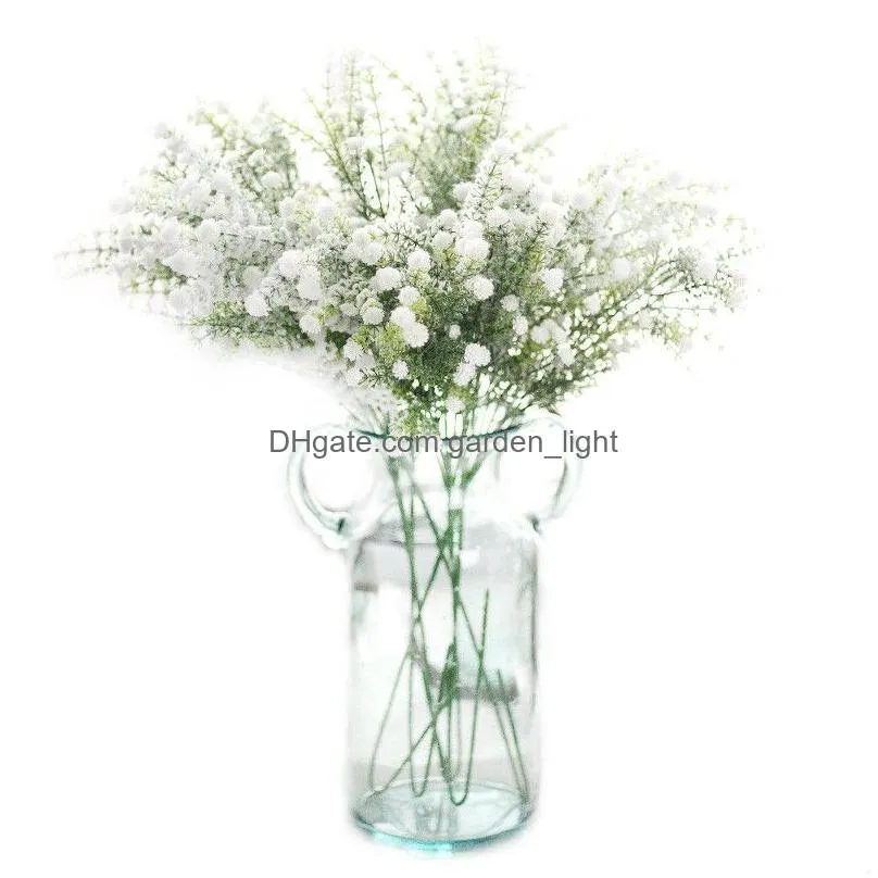 snow gypsophila flowers artificial baby breath foam plastic flower with snow xmas year home wedding party decoration