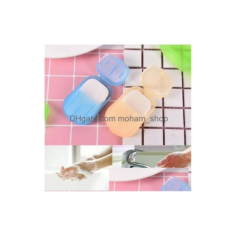 portable disposable travel soap paper flakes clean sterilization one-time completion each box 20 sheets outdoor necessary cleaning