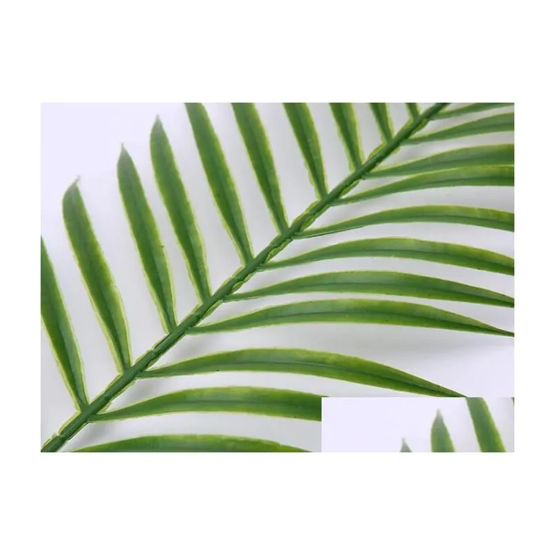 artificial fake plastic leaves green plants fake palm tree leaf greenery for floral flower arrangement flore wedding decoration gb116