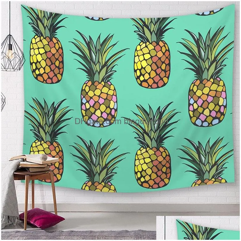pineapple series wall tapestries digital printed pineapple beach towels bath towel home decor tablecloth outdoor pads 150x130cm