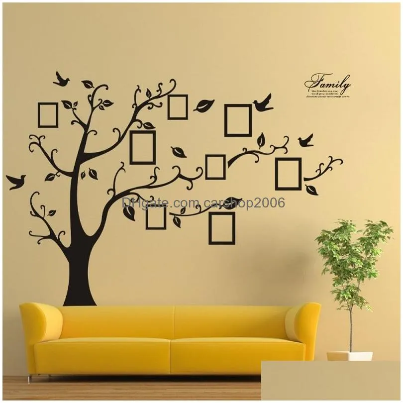family p o frames tree wall stickers home decoration wall decals modern art murals for living room frame memory tree wall stickers
