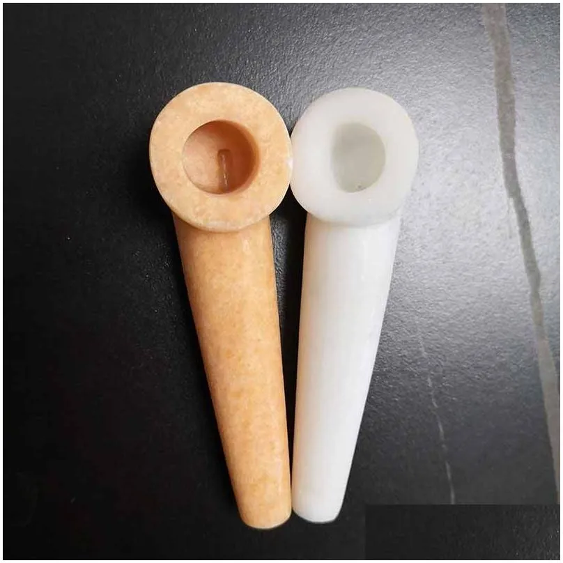 crystal stone filter pipe smoking cigarette tobacco hand filter spoon pipes tool accessories 2 color