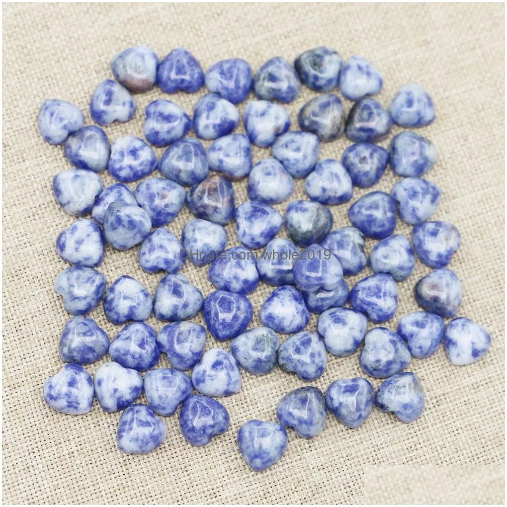 10mm natural stone heart shape cab cabochon beads charm fashion jewelry production making earring brooch ring accessories